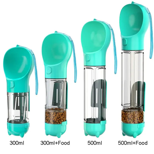 Portable 3-in-1 Dog Water Bottle and Feeder