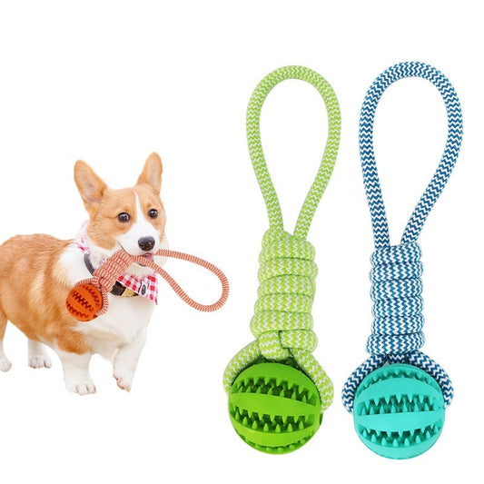 TPR Ball and Cotton Rope Dog Toy