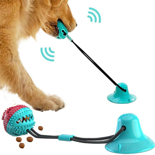 Silicone Suction Cup Tug Interactive Dog Ball Toy