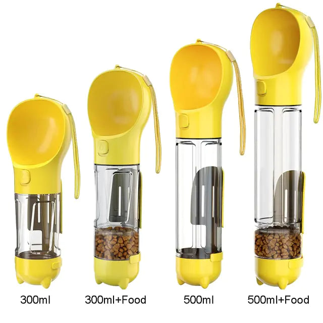 Portable 3-in-1 Dog Water Bottle and Feeder
